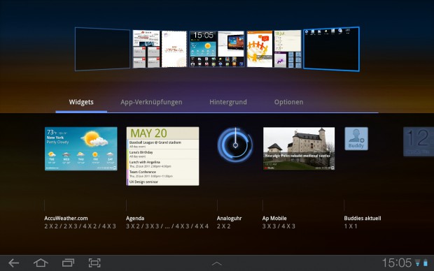 Organisation der Startbildschirme