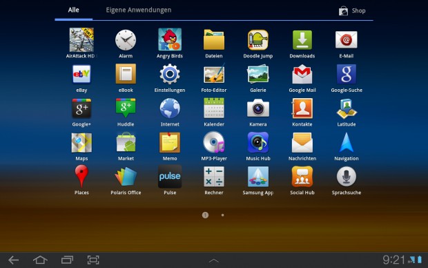 Auch beim Programmstarter gibt es eine Zahlenreihe (unten).