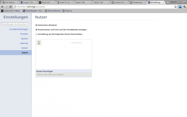 Sonst ist das Betriebssystem sehr einfach aufgebaut.