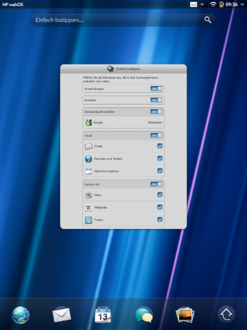 Die Universalsuche lässt sich auf eingebundene Dienste sowie installierte Anwendungen ausdehnen.