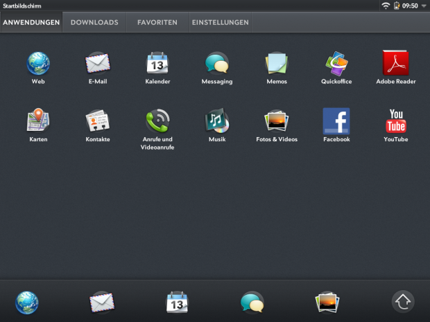 Der Programmstarter ist in vier Kategorien aufgeteilt, in denen bereits installierte, ...