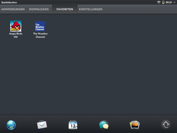In den Favoriten können beliebige Programmstarter abgelegt werden.