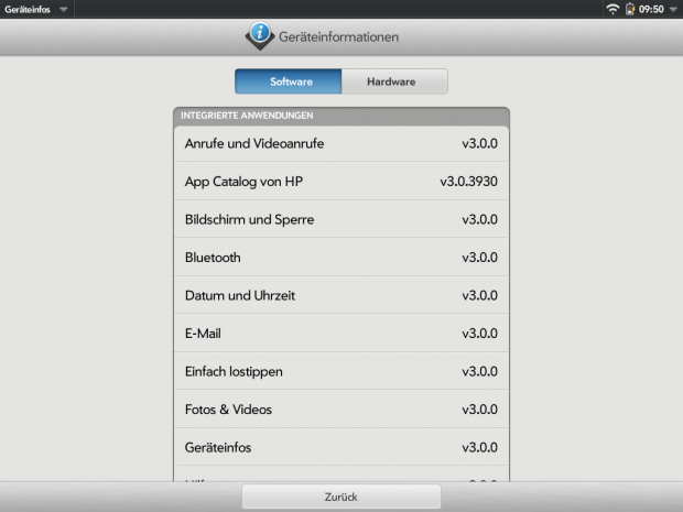 Die in WebOS 3.0 integrierten Apps