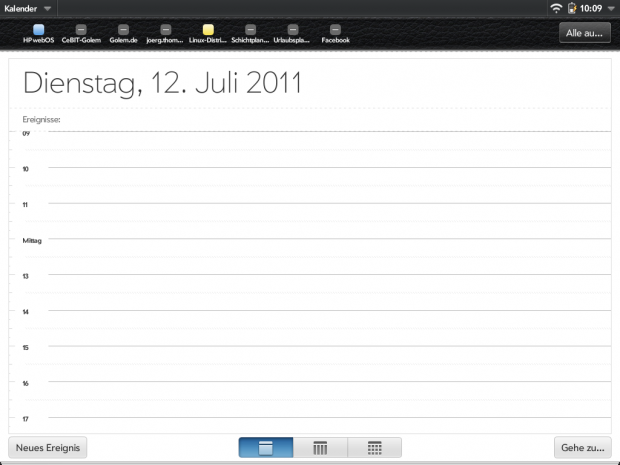 Der Kalender integriert Webdienste wie Google Calender oder Facebook. 