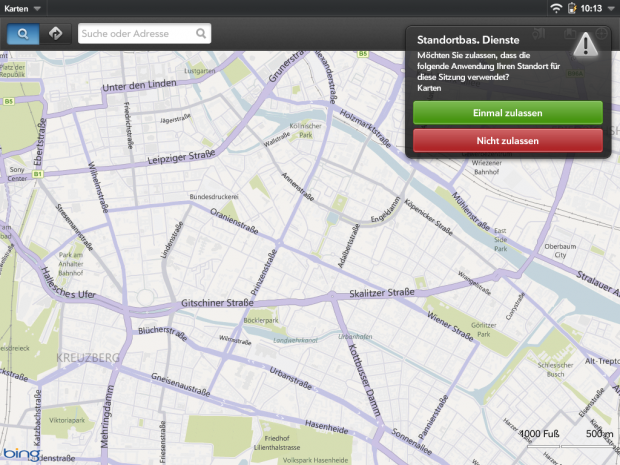 ... statt wie bisher auf Google Maps.