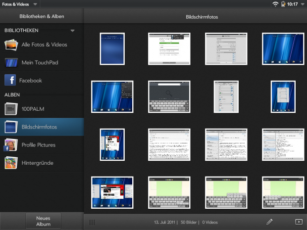Die Foto-App kann auch Fotos von Facebook einbinden.