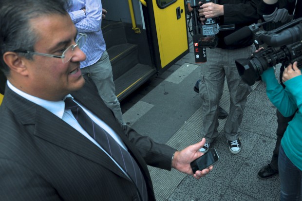 Angekommen. Auf dem Alexanderplatz muss Reinsch sich wieder abmelden.