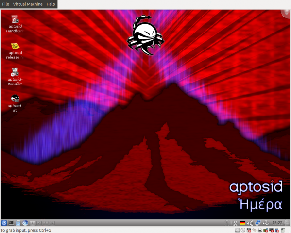 Der Desktop von Aptosid