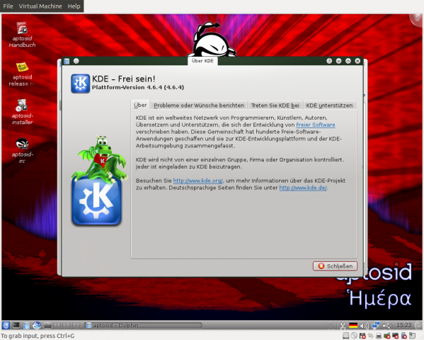 KDE SC 4.6.4 ist mit dabei.