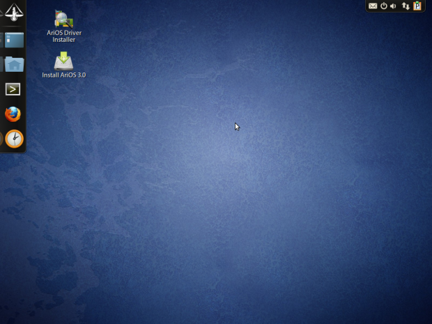 Startbildschirm von Ari OS 3.0