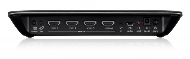 Belkin Screencast AV 4 Port - die Schnittstellen der Sendereinheit (Bild: Hersteller)