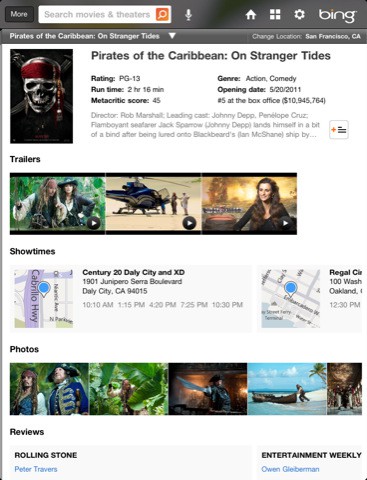 Bing-Anwendung für das iPad (Bild: Microsoft)
