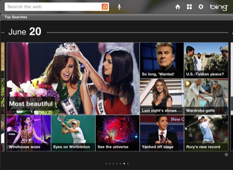 Bing-Anwendung für das iPad (Bild: Microsoft)