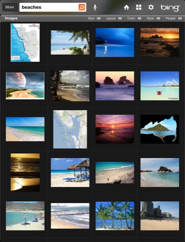 Bing-Anwendung für das iPad (Bild: Microsoft)