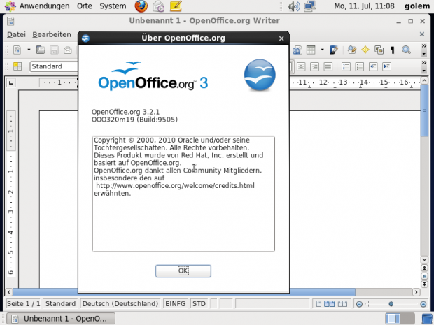 ...als Büropaket Openoffice 3.2.