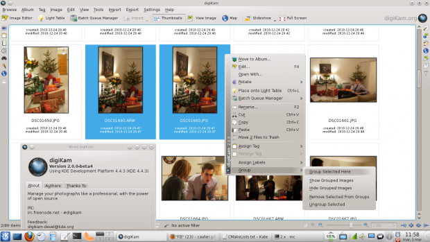 Offizieller Screenshot des Digikam-Teams