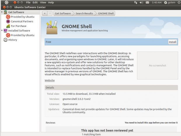 Die Gnome-Shell wird zwar nicht standardmäßig installiert, steht jedoch zur Installation in den offiziellen Repositories zur Installation bereit.