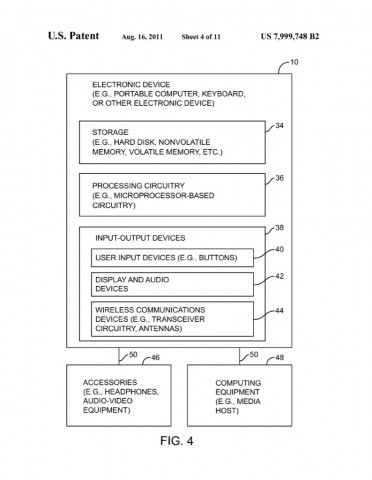 US-Patent 7,999,748 (Bild: US-Patent- und Markenamt/Apple)