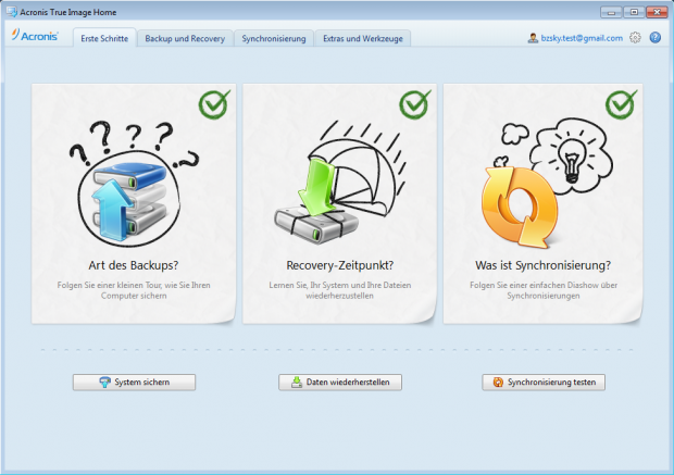 Integrierte Bedienungsanleitung von Acronis True Image Home 2012 (Bild: Acronis)