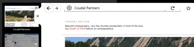 Entwurf: So könnte Firefox auf Android-Tablets aussehen.