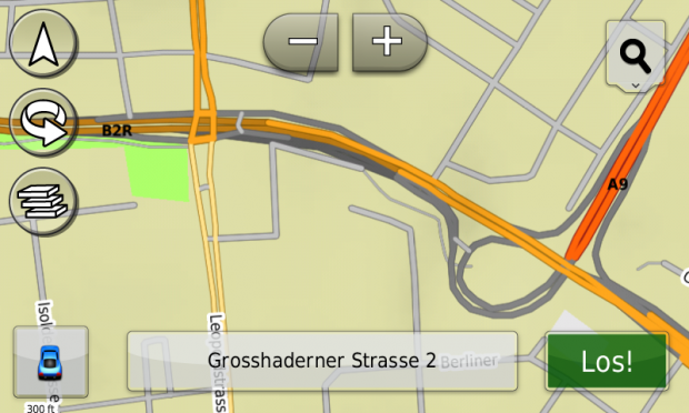 Getrennte Straßenansicht