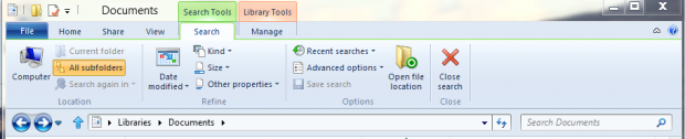 Kontextabhängige Tabs im Explorer von Windows 8