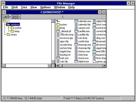 Explorer in Windows 3.1