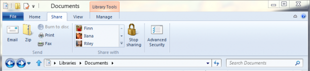 Kontextabhängige Tabs im Explorer von Windows 8