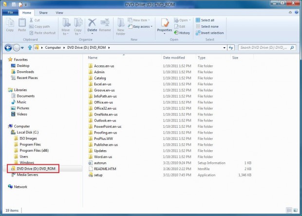 ISO-Datei erscheint nach dem Mounten als Wechseldatenträger mit eigenen Laufwerksbuchstaben.