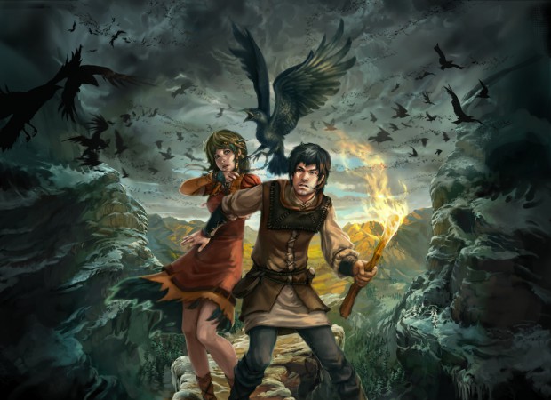 Das Schwarze Auge: Satinavs Ketten - Geron, seine Begleiterin und eine mysteriöse Krähenplage (Bild: Daedalic Entertainment/Deep Silver)