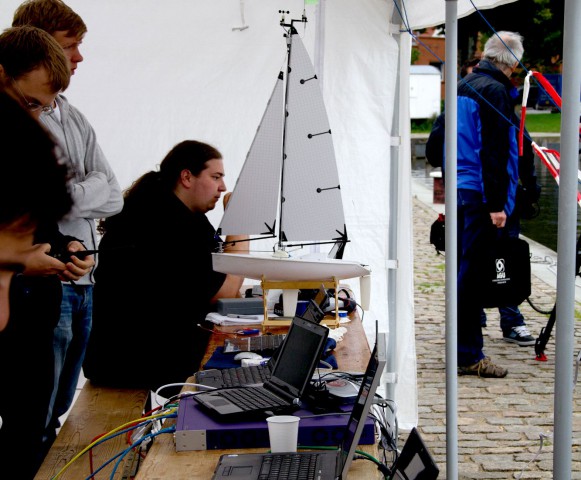 Konzentration am Kommandostand: Felix Stahl vom Heimteam Germany Green (Foto: Werner Pluta/Golem.de)