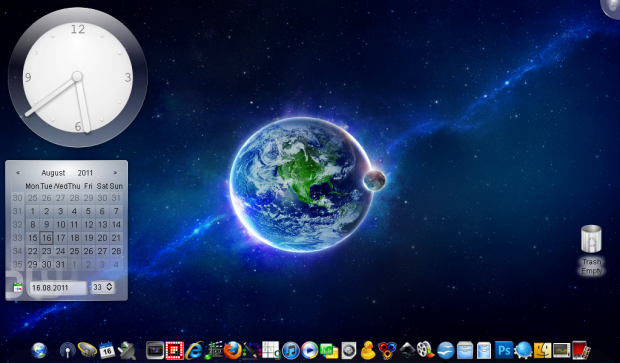Der Desktop von UniOS
