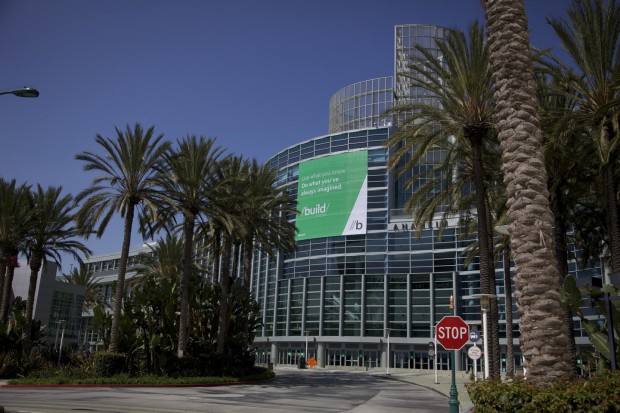 Das Anaheim Convention Center, zwei Tage vor dem Start der Build Windows