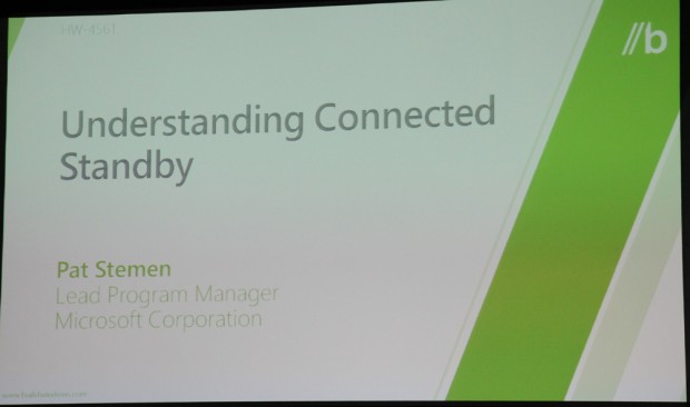 Microsoft erläutert Connected Standby auf der Build Windows.