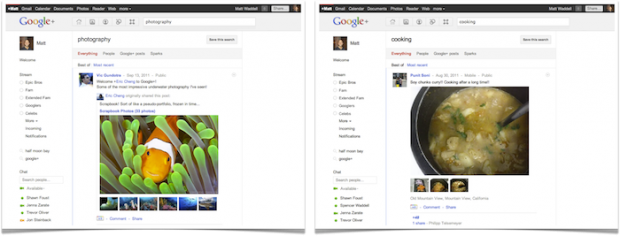Neue Suchfunktionen für Google+