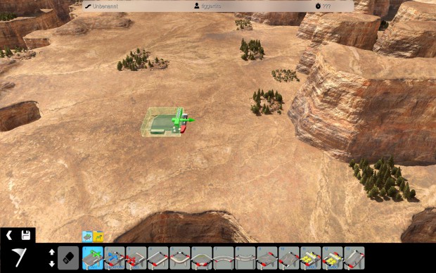 Im Editor baut der Spieler eine neue Strecke.