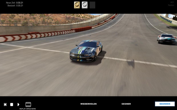 Im Replay darf man sich die Wettrennen noch mal anschauen.