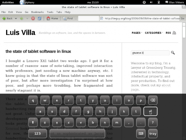 Die virtuelle Tastatur