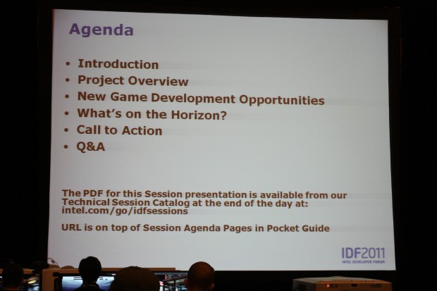 Die Präsentation aus dem SSD-Gaming-Vortrag von Intel und Perfect World (Bild: Roland Austinant/PCGH)