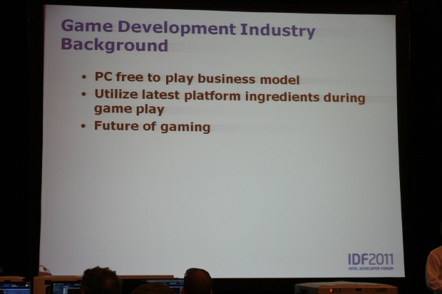 Die Präsentation aus dem SSD-Gaming-Vortrag von Intel und Perfect World (Bild: Roland Austinant/PCGH)