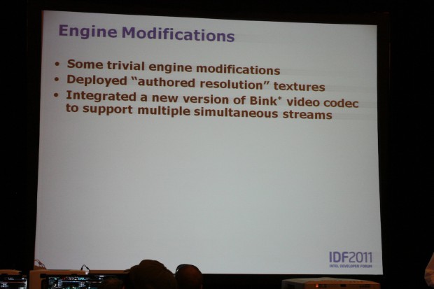 Die Präsentation aus dem SSD-Gaming-Vortrag von Intel und Perfect World (Bild: Roland Austinant/PCGH)