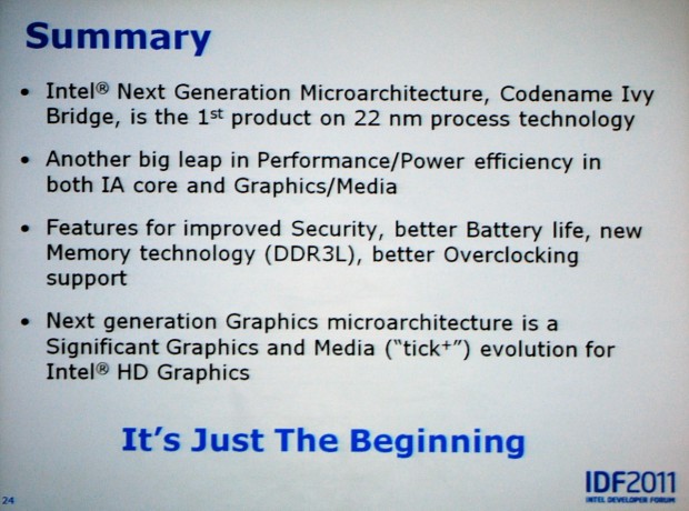 Ivy-Bridge-Präsentation auf dem IDF 2011 (Bild: Nico Ernst)