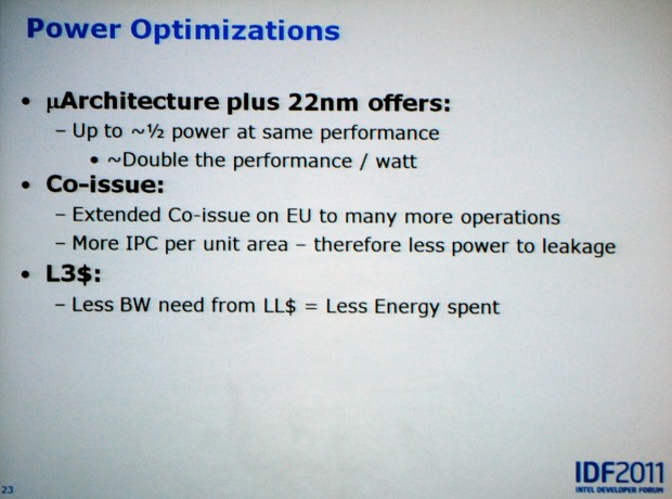 Ivy-Bridge-Präsentation auf dem IDF 2011 (Bild: Nico Ernst)