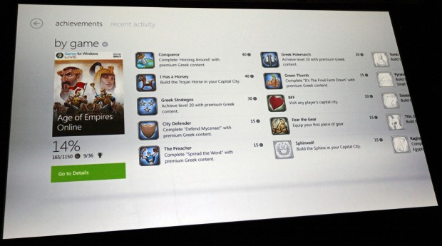 Präsentation von Xbox Live für Windows 8 (Bild: Jens Ihlenfeld)