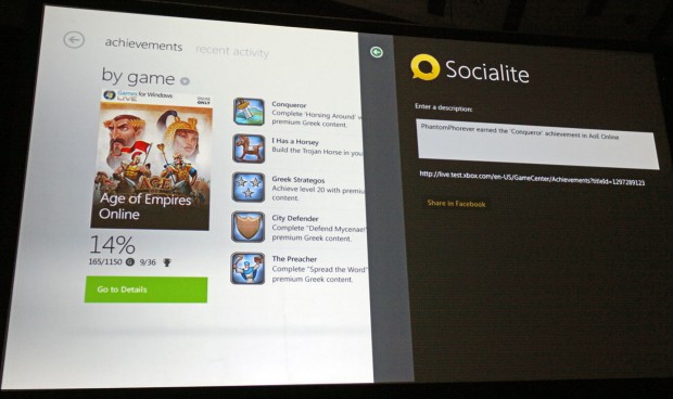 Präsentation von Xbox Live für Windows 8 (Bild: Jens Ihlenfeld)