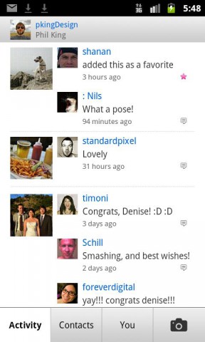 Flickrs Android-App (Bild: Yahoo)