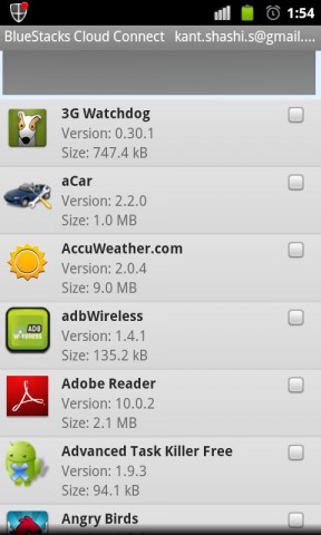 Bluestacks Cloud Connect für Android