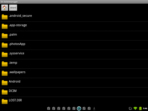 Freier Speicher auf der WebOS-Partition wird unter Cyanogenmod 7 als virtuelle SD-Karte eingebunden.