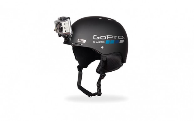 Gopro HD Hero 2 mit Helmhalterung (Bild: Gopro)