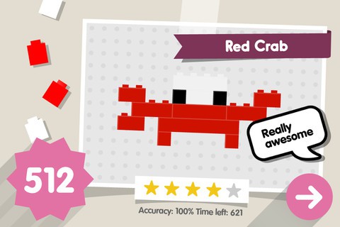 Auswertung der gebauten Figur durch die App. (Bild: Lego)